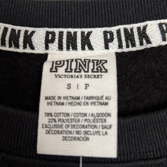 New with tags!!PINK Victoria’s Secret sweatshirt in black - Picture 2 of 2